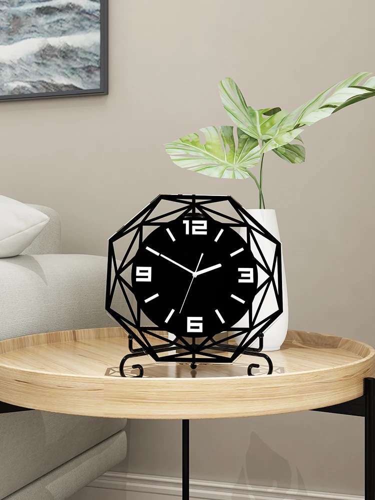 

Creative Acrylic Table Clock Nordic Modern Fashion Simple Silent Desk Clock Ornament Bedroom Relogio De Mesa Home Decoration 50