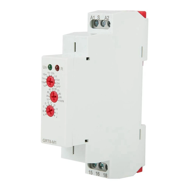 

GRT8-M1 Delay Time Relay, Time Delay Relay, On Off Timing Relay With 10 Functions DIN Rail Mount AC/DC 12V-240V
