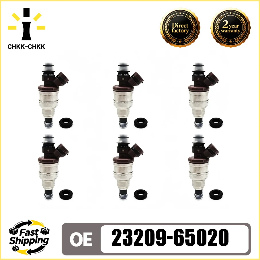 Фото CHKK-CHKK 6 шт. 23250-65020 23209-65020 топливные форсунки для TOYOTA 4RUNNER TRUCK T100 3VZE 1988~1995 гг. №1