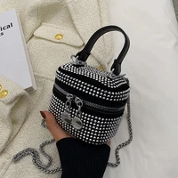 rhinestones mini shoulder crossbody messenger bags for women 2022 luxury designer lady chain cute evening totes purses handbags