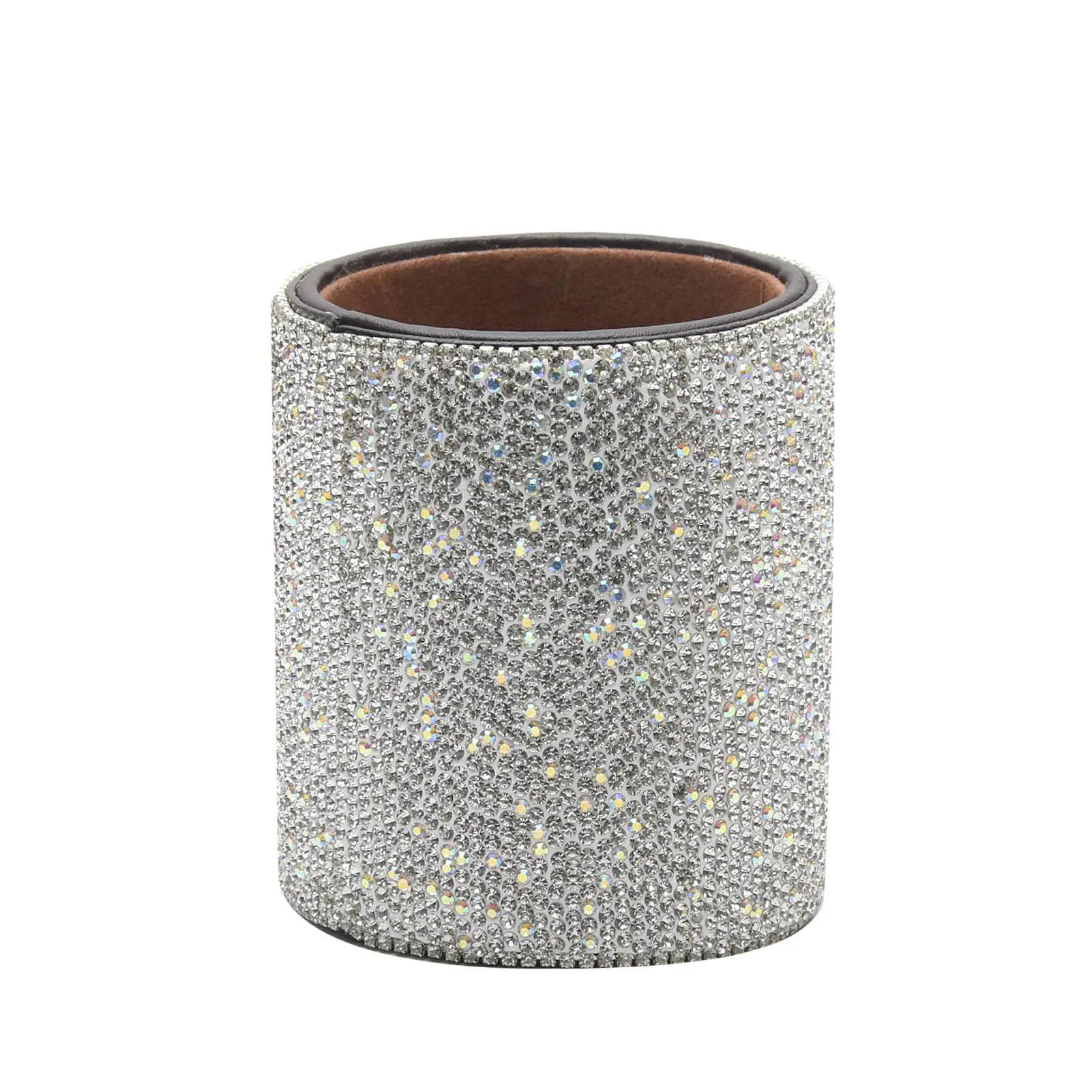

Comb Brushes Pen Holder Bling Rhinestone Round Square Multifunctional School Cosmetic Desk Organizer Gift Pencil Container