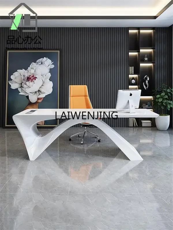 Стол для босса LYN простой белый офисный салон красоты медицинский стол