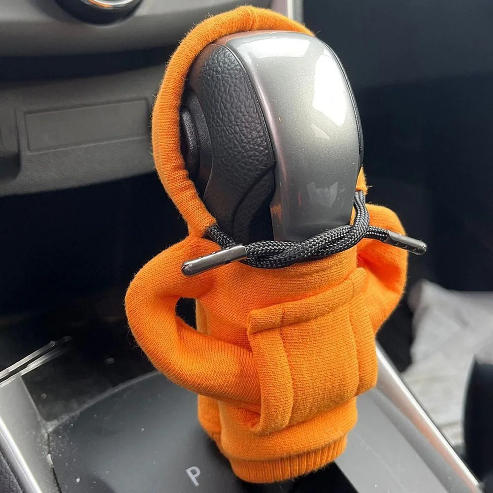 Universal Car  Funny  Creative  Gear   Shift Knob Cover Hoodie Sweatshirt Knob Hoodie Protector Decoration Interior Accessories