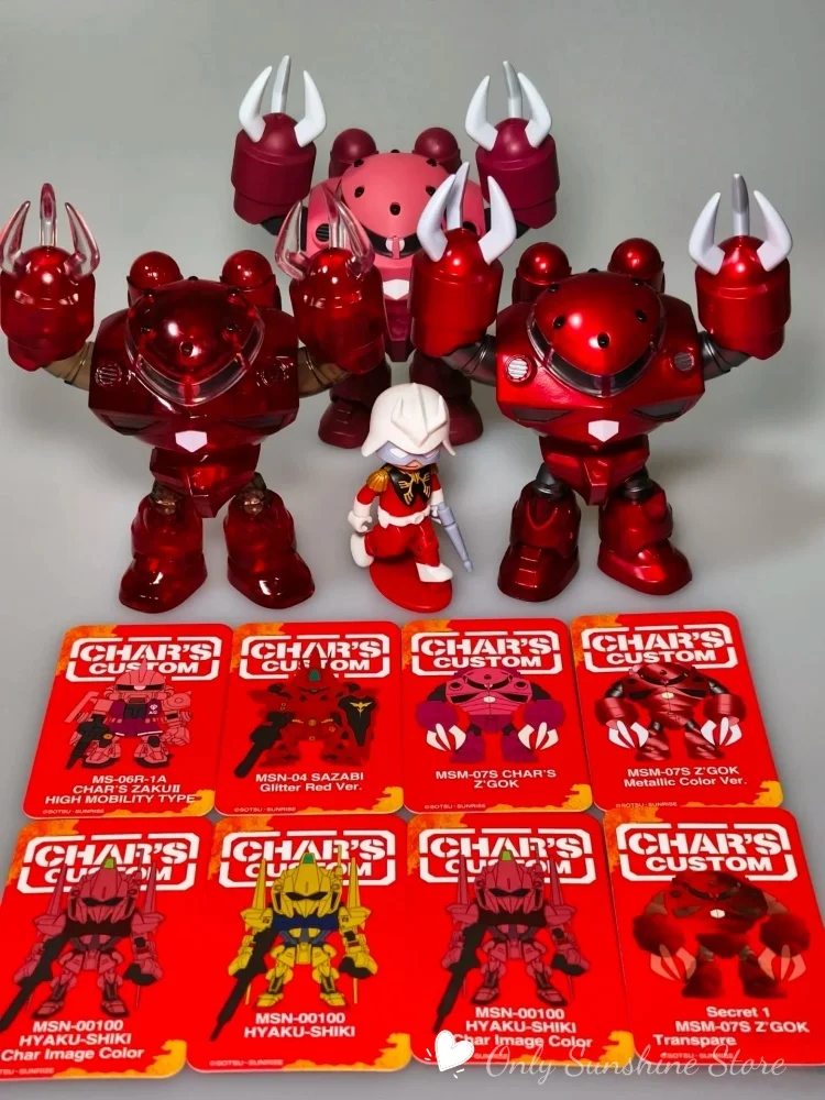 Фото Qmsv Mini Char Sazabi Gundam Ручная мобильная игрушка-воин Модная глухая коробка Анимационный орнамент Коллекционный подарок №4