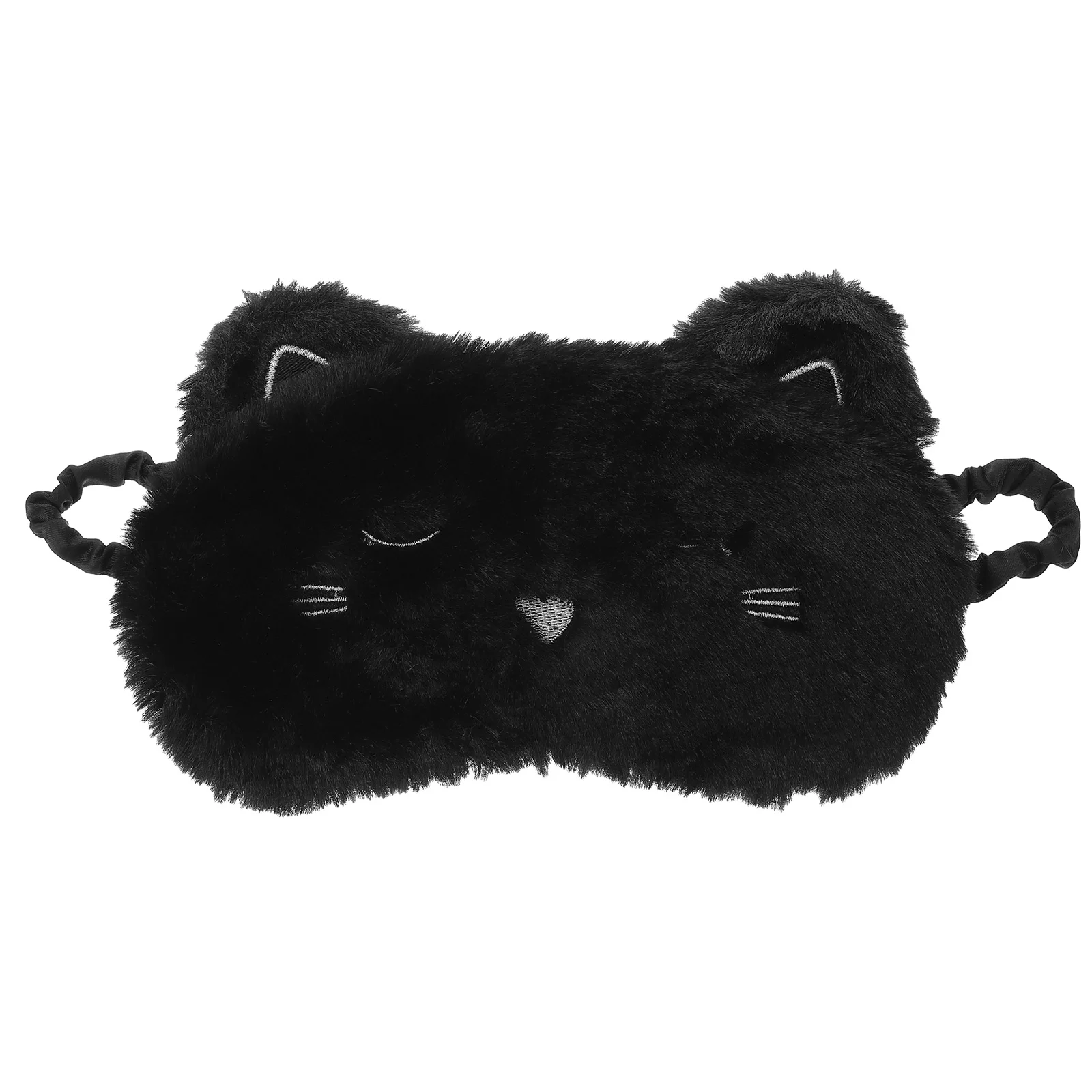 

Black Lovely Plush Eye Shading Patch Eye Blindfold Eye Patches for Home Travel