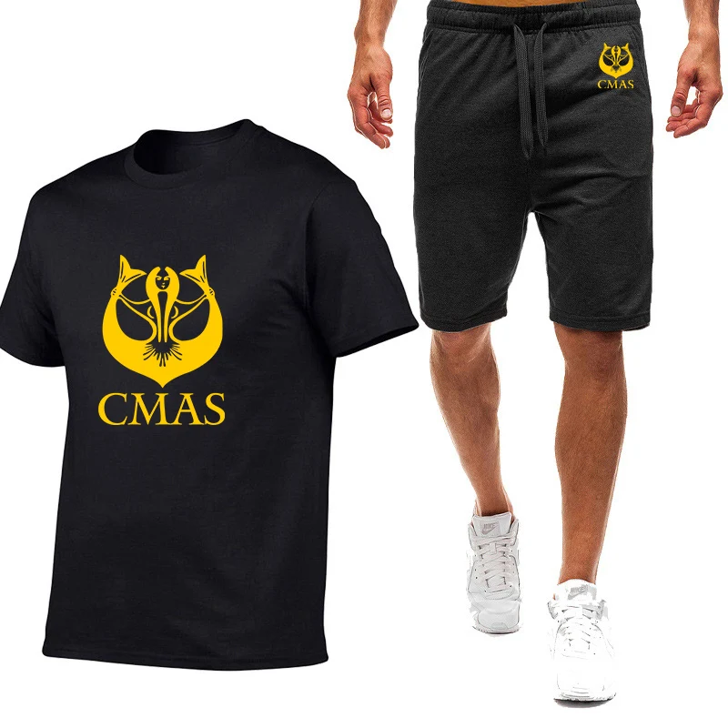 

Scuba Diving CMAS 2023 Summer New printing Men's Nine Color Short-sleeved T-shirt High quality Simple Casual fashion Suit