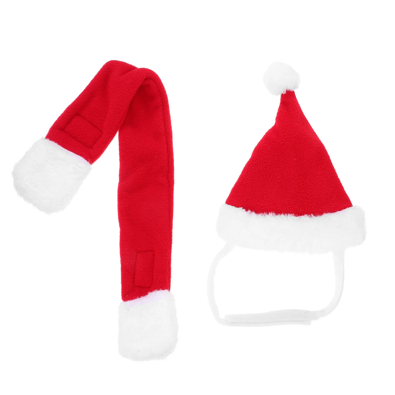 

Pet Christmas Hat Santa Claus Costume Decoration Dog Scarf Puppy Xmas Party Short Plush and