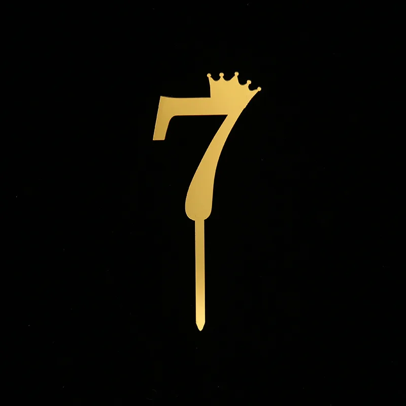 

10 шт., акриловые топперы для украшения торта, 0-9