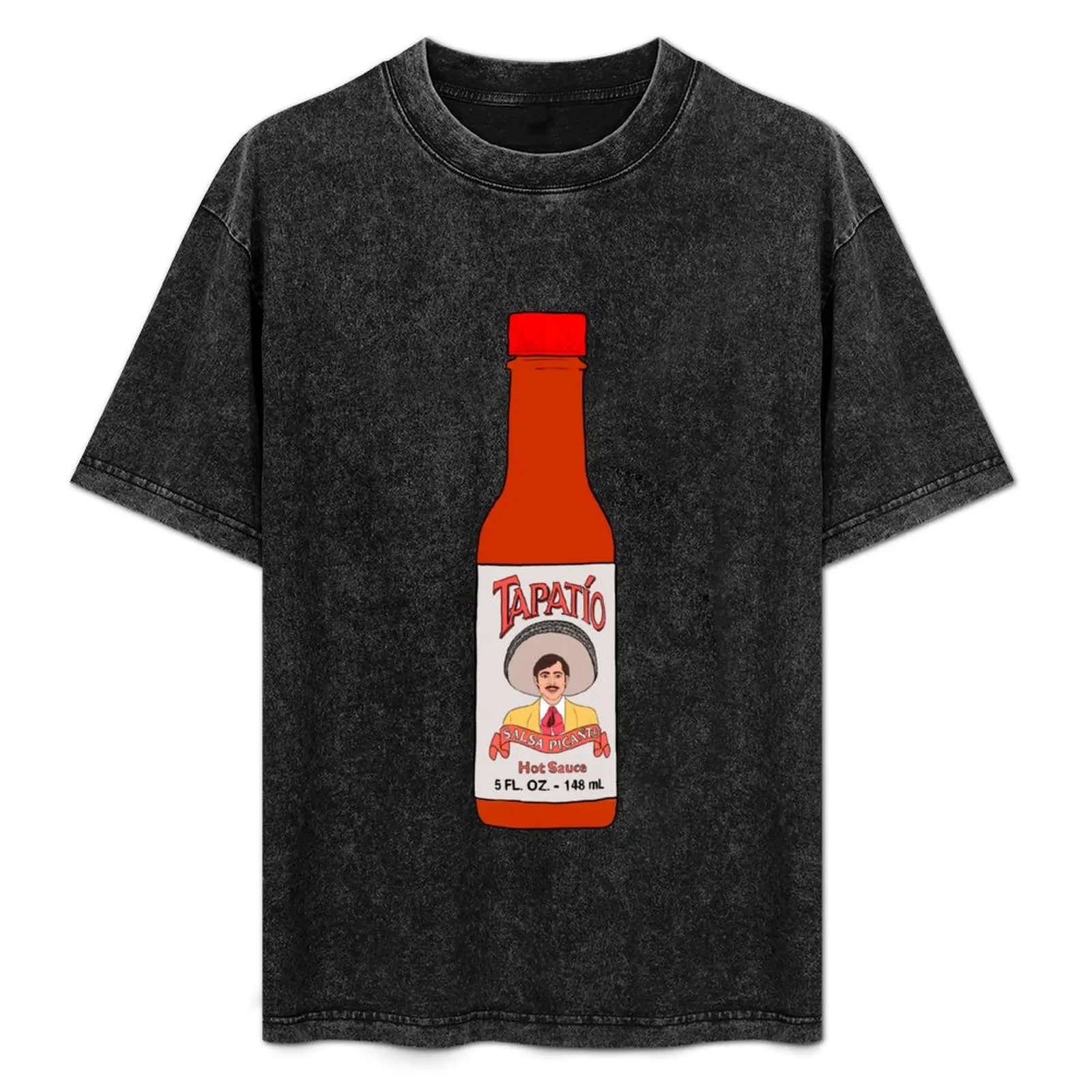 Фото Футболка Tapatio с принтом в виде наклейки с изображением острого соуса сальса, базовая однотонная футболка на все сезоны №1