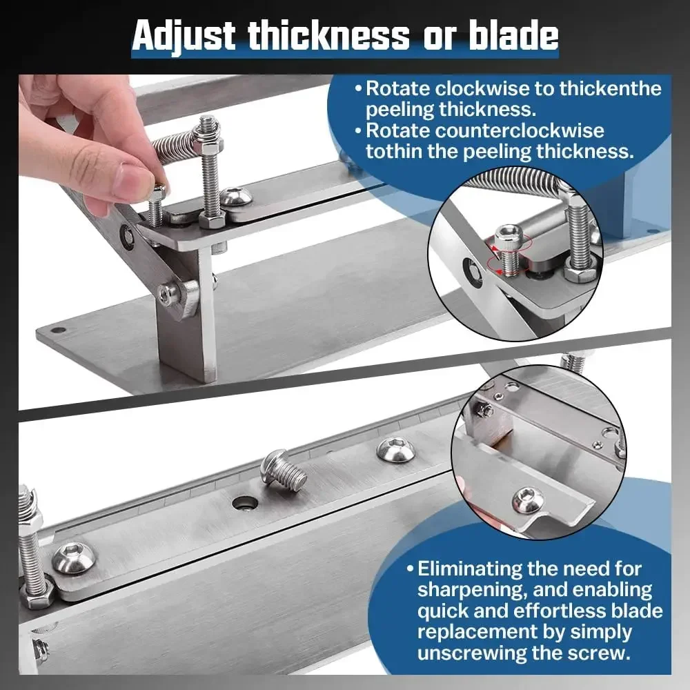 Ручная машина для пилинга кожи из нержавеющей стали и воловьей портативный