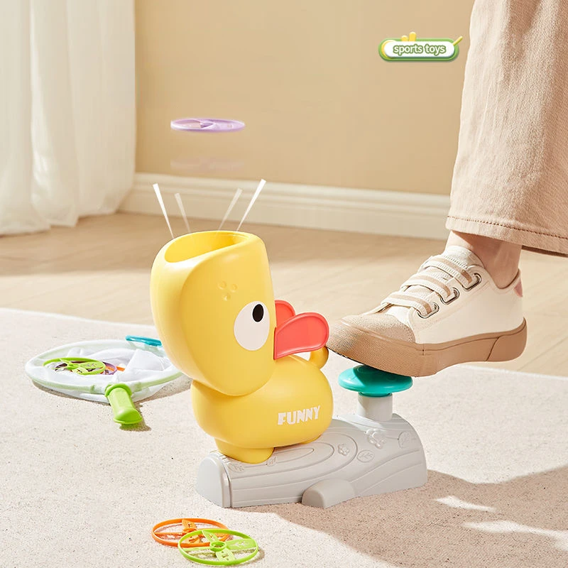

Wang Wang UFO Footstep Launch Toy Ejection Bamboo Dragonfly Puzzle Parent-child Interaction Children's Indoor and Outdoor