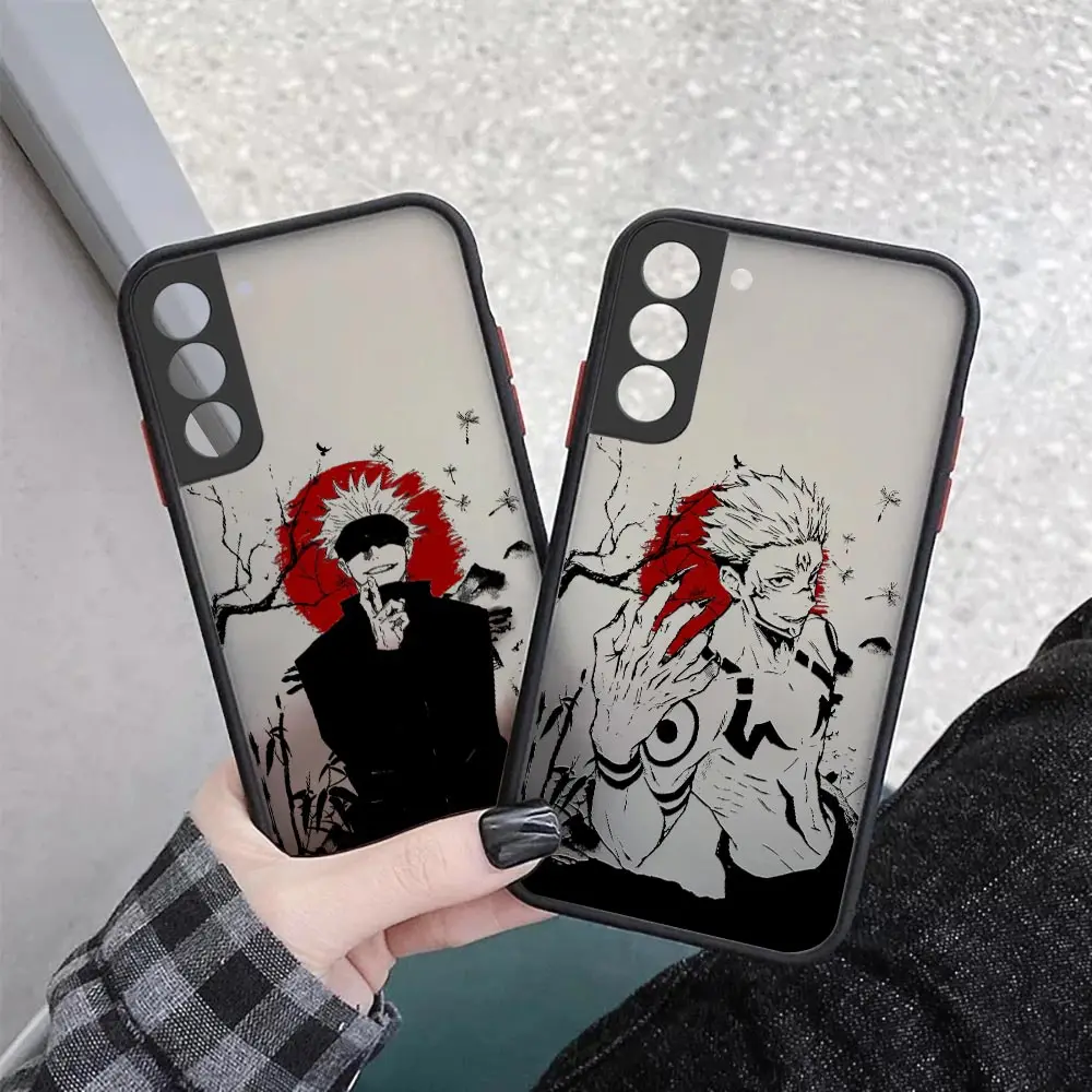 

Japan Anime Jujutsu Kaisen Coque Samsung S23 Ultra Case For Galaxy S20 S21 S22 S23 Ultra Fe 5G S10 Lite S9 S8 Plus Cover Funda
