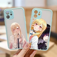 kitagawa marin my dress up darling phone case matte transparent for iphone 7 8 11 12 13 plus mini x xs xr pro max cover