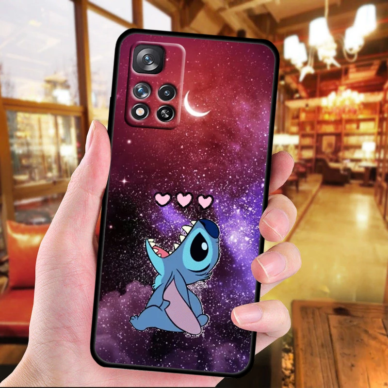 Силиконовый мягкий ударопрочный черный чехол для телефона с милыми мультяшными