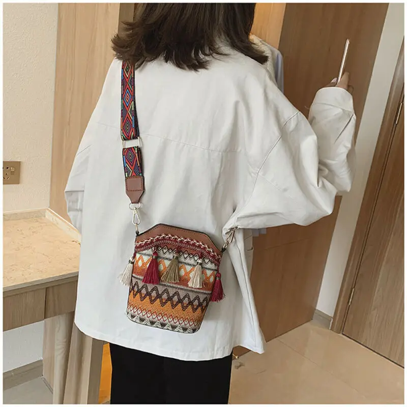 Женская плетеная Сумка Хобо этнический соломенный саквояж ручной работы в стиле