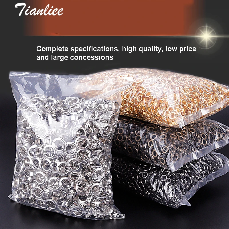 

1000set With Washer Metal Eyelets Canvas Clothes Curtains Plush Toys Scrapbooking Tarpaulin Grommet Kit Applicator Sewing Eyelet