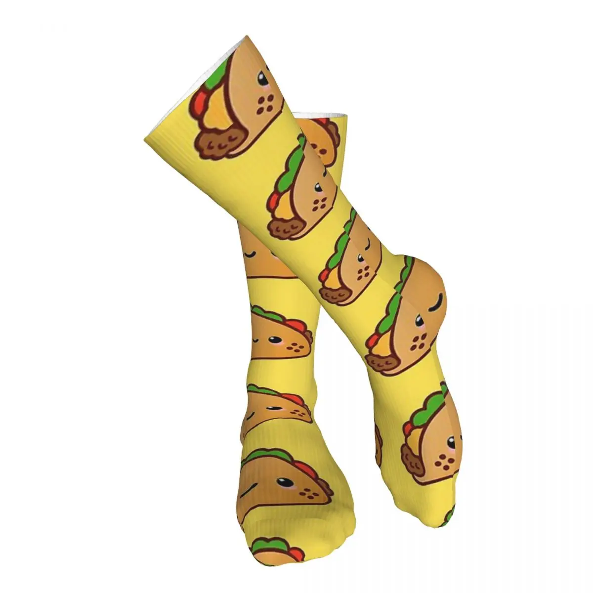 

Happy Taco Adult Stockings Stretchy Suitable For Sports Thigh High Socks Customised Patterns
