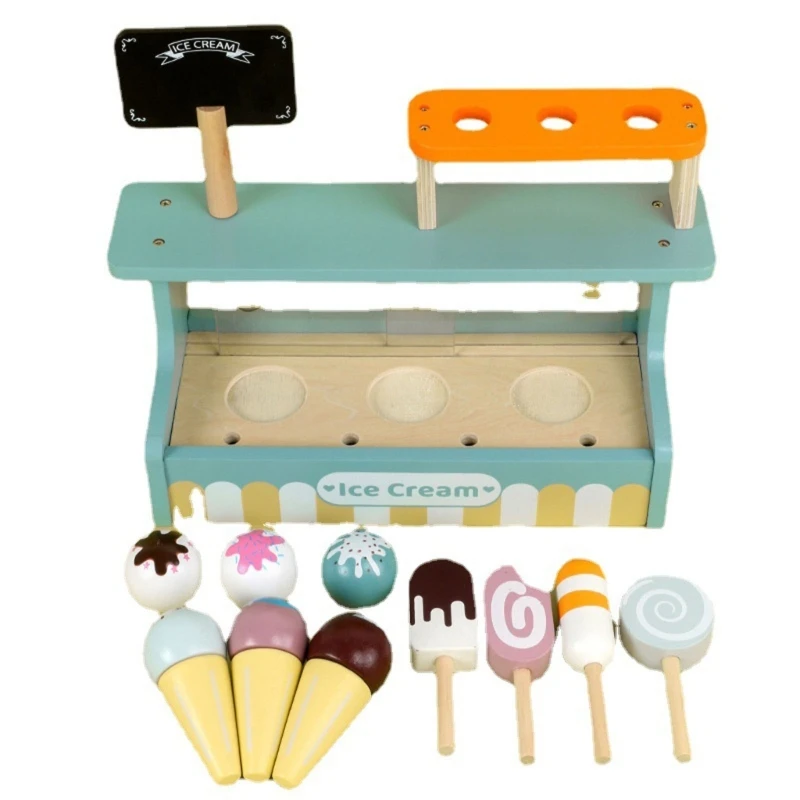 

Ice Cream Cart Toy Ice Cream Trolley Truck with Ice Cream Accessories