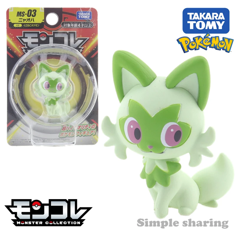 

Takara Tomy Tomica Pokemon Pocket Monster коллекция MS-03 Sprigatito персонаж игрушки для детей коллекционные предметы