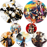 japaness anime haikyuu cartoon badges lapel pins backpacks brooch cute clothes women fashion accessories collection gifts