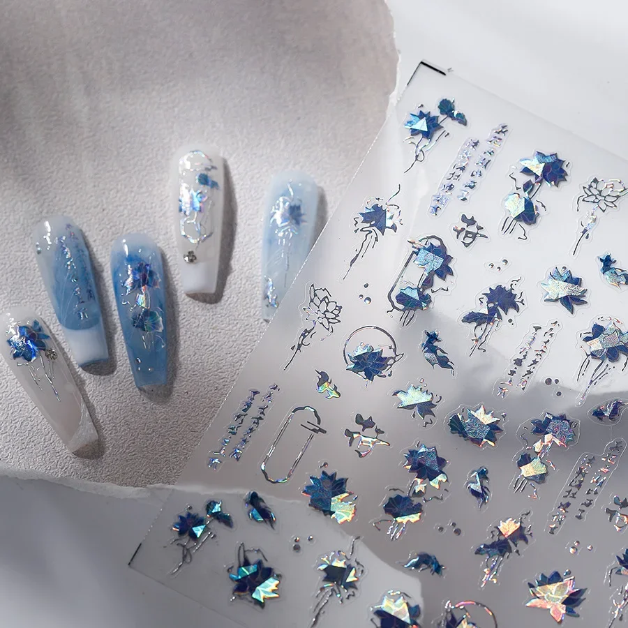 Красивые ретро синие цветущие Лотос цветок золотой рыбкой в китайском стиле