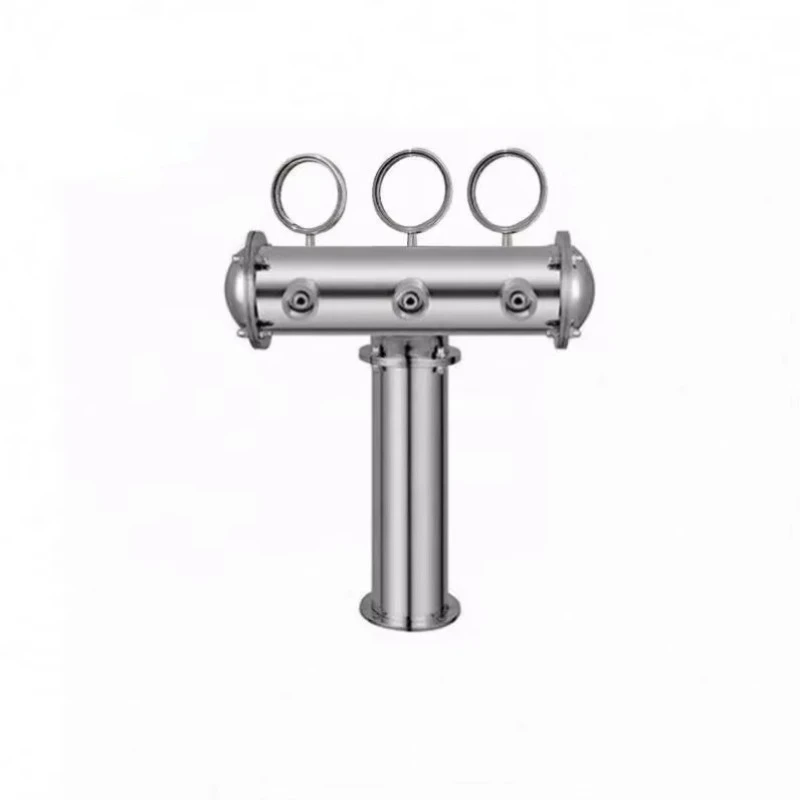 Т-образная пивная башня 4-сторонняя винная колонка из нержавеющей стали с