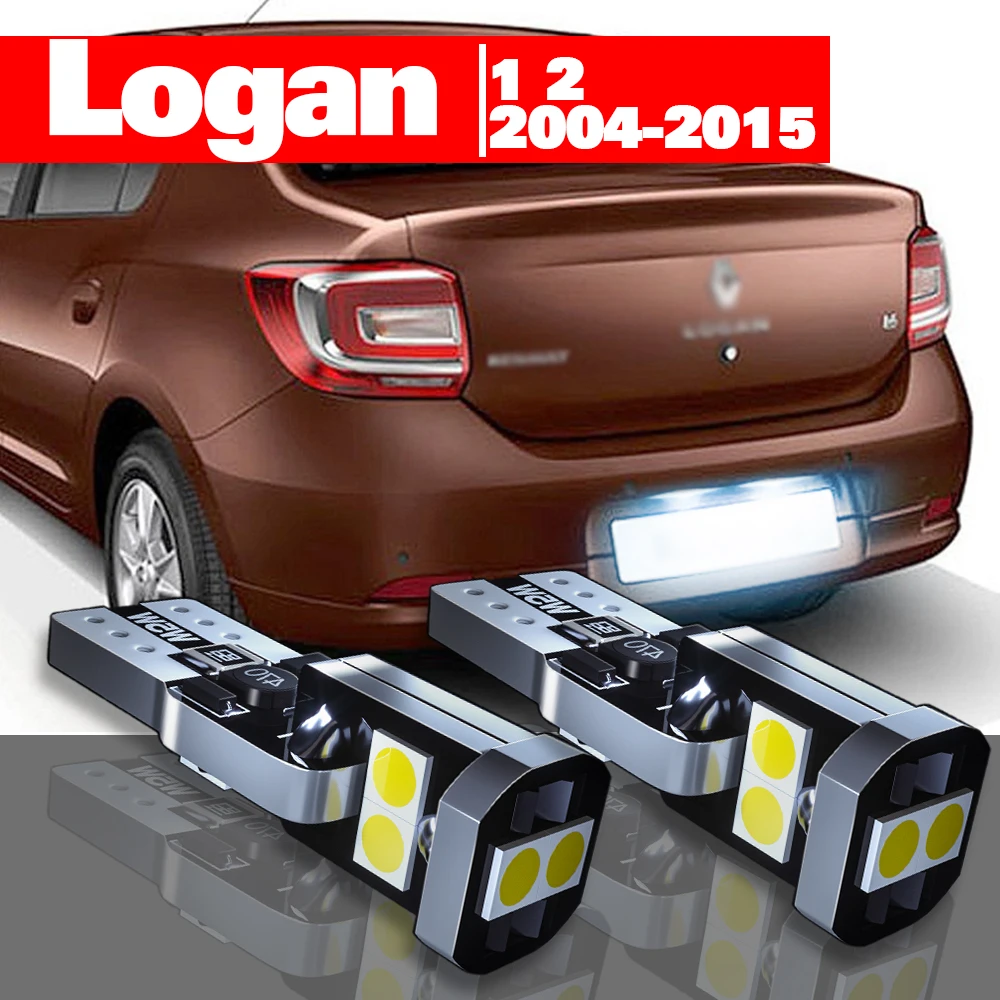 

For Renault Logan 1 2 2004-2015 Accessories 2pcs LED License Plate Light 2005 2006 2007 2008 2009 2010 2011 2012 2013 2014