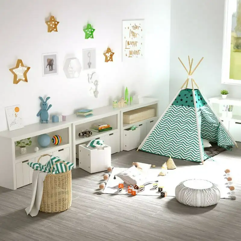 

Storage, Cubes Storage Bins, White Toy Box with Shelves and Wheels