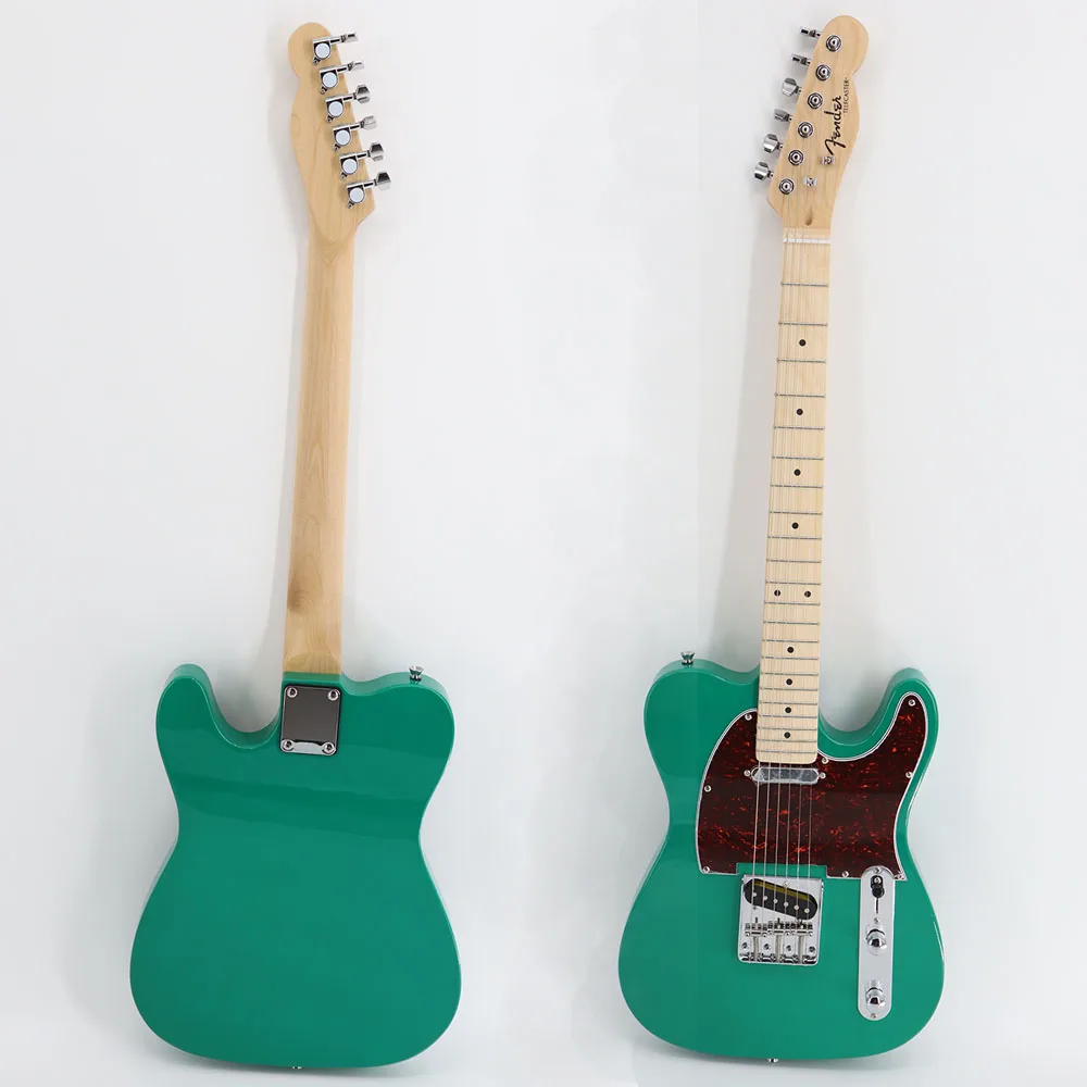 

6 String Electric Guitar OEM Guitar Travel Customized Green Telecaster TL Electric Guitar