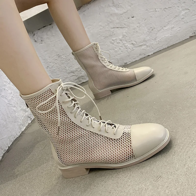 

Lady Boots Shoes shoes Boots-Women Zipper Luxury Designer Lace Up Elegant 2022 Mid Calf Low Fashion Summer Sandals Rubber Scanda
