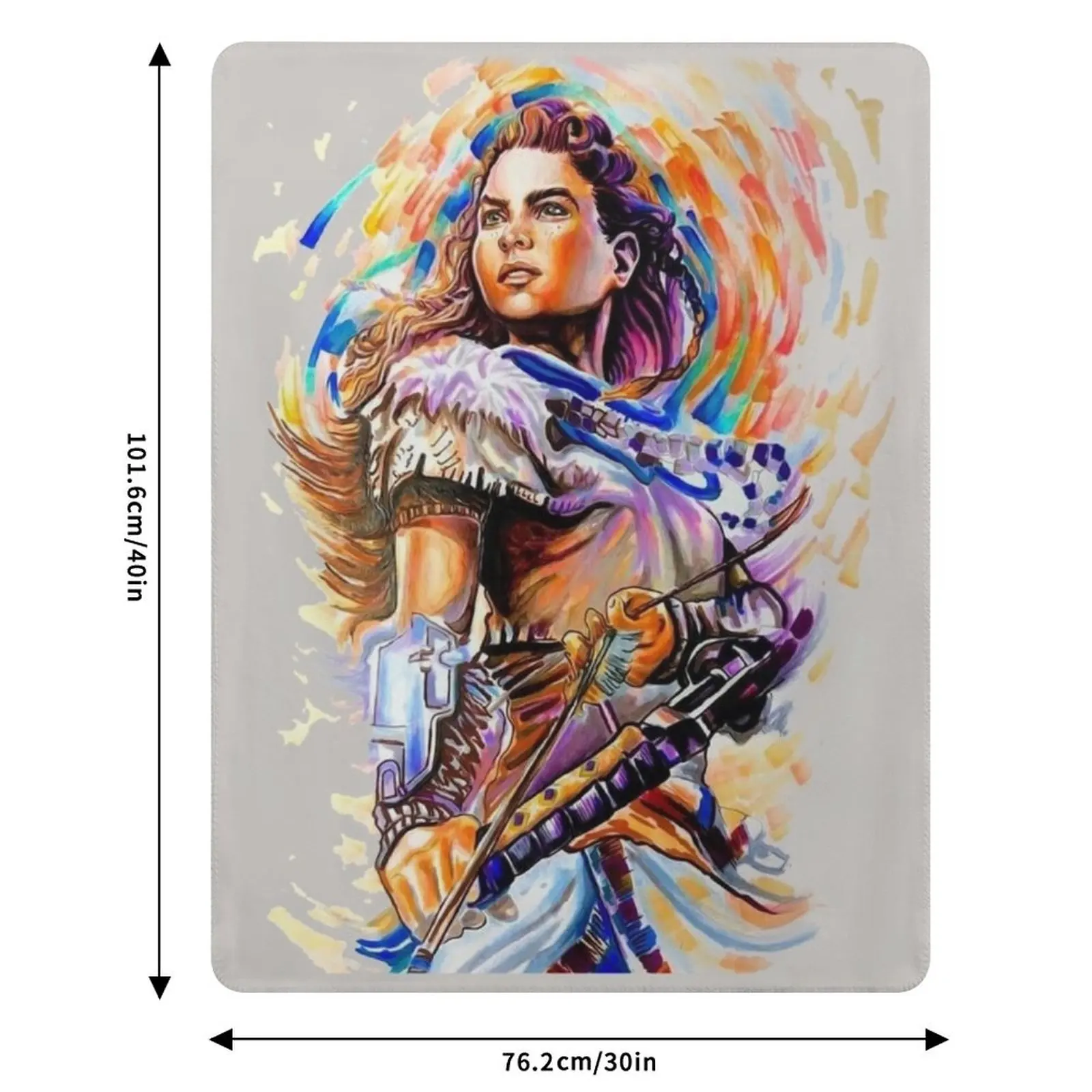 Плед Aloy - Horizon Zero Dawn, летнее постельное белье, пляжные многофункциональные пледы в стиле манга, пледы в клетку (art.: 3920dcbcd5a62) - 3920dcbcd5a62