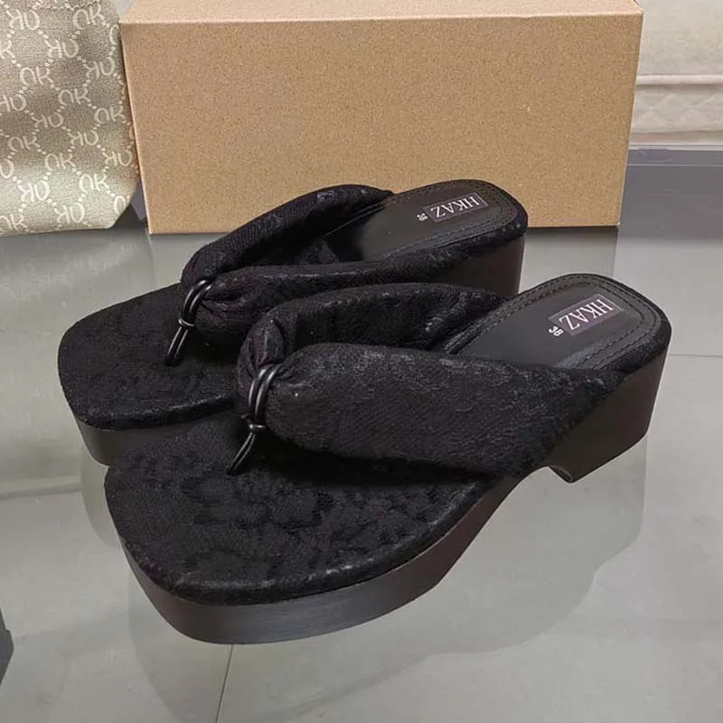 

Женские туфли, Новинка осени 2023, шлепанцы на толстой подошве, модные повседневные сандалии с квадратным носком