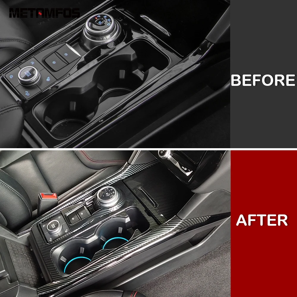

For Ford Explorer 2020-2022 2023 Carbon Fiber Center Console Gear Shift Box Panel Cover Trim Sticker Accessories Car Styling
