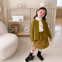 girls coat jacket cotton%c2%a0outwear overcoat 2022 knitting warm thicken plus velvet winter breathable childrens clothing