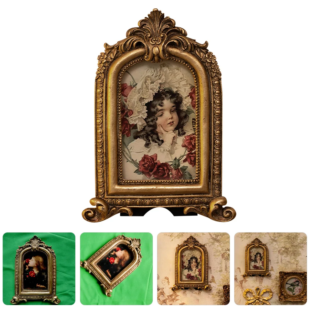 Photo Frame Lovers Picture Frames Table Decor Baroque Resin Desk Hanging Vintage