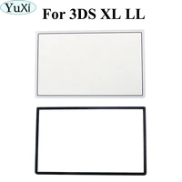 yuxi 1pcs for 3dsll 3dsxl replacement black white top front screen frame lens cover lcd screen protector panel for 3ds xl ll
