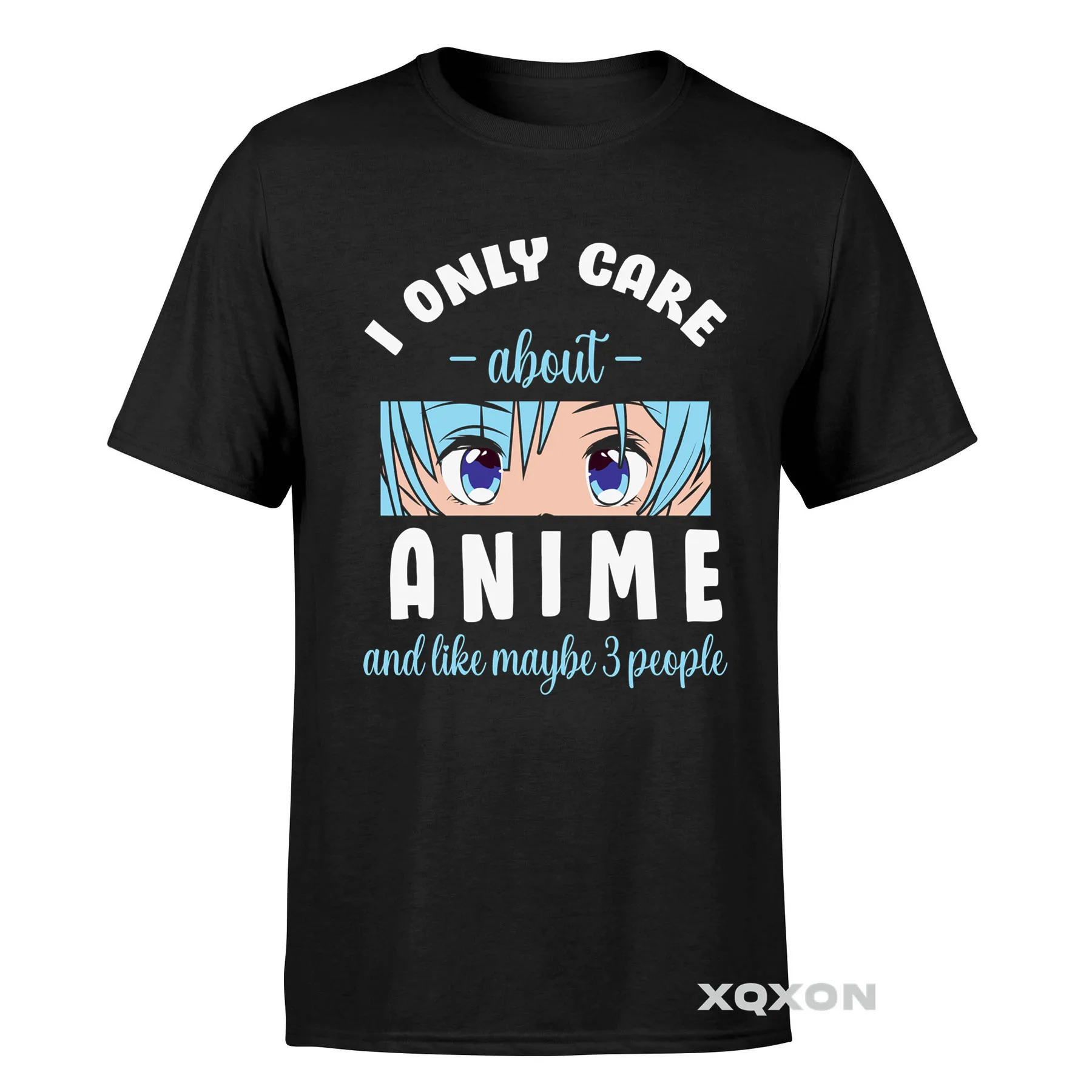 

2022 Man T Shirt High Quality Cotton T-shirt for Men I Only Like 3 People Anime Japanese Graphic T Shirts Men Clothing