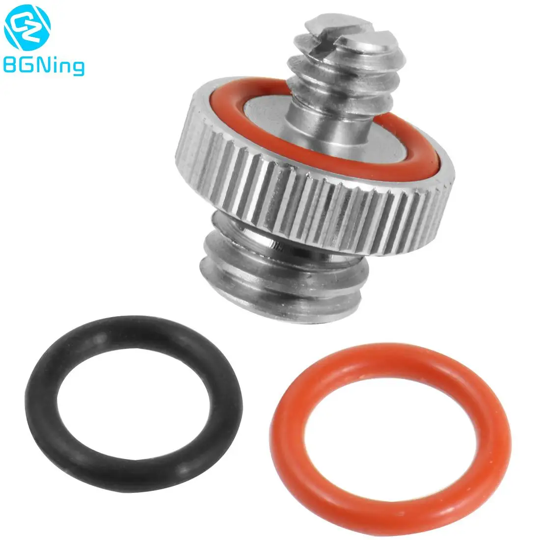 

CNC Stainless Steel 304 1/4" to 1/4 or 3/8" Male to Male Screw Adapter Double Head Converter SLR Camera Monitor Flash Tripod