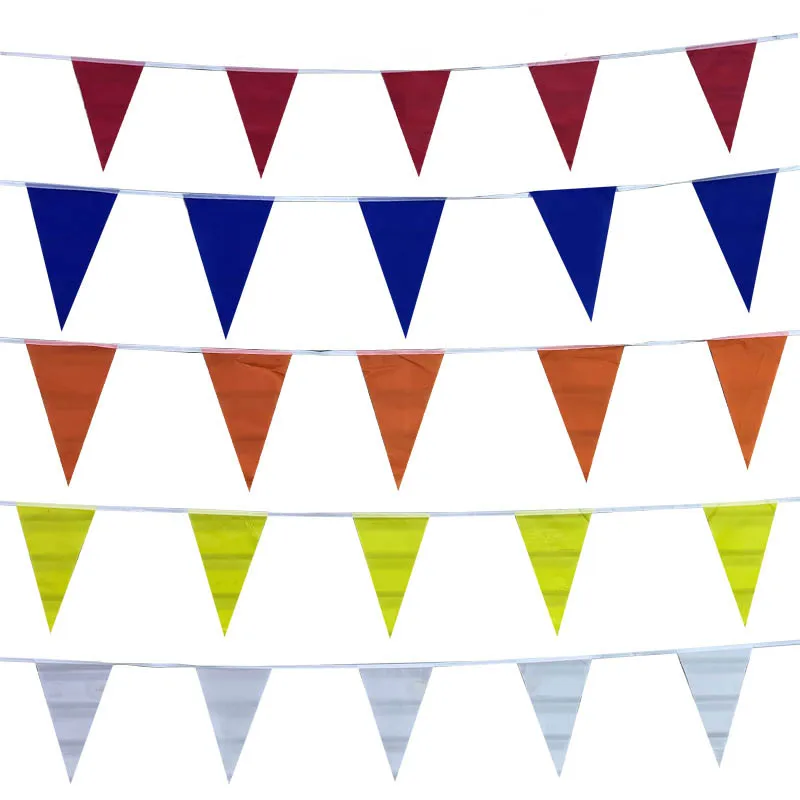 

10m Colorful Pennant Banner Large Performances Cordon Activity Decoration Independence Day Decor Birthday Party Decor