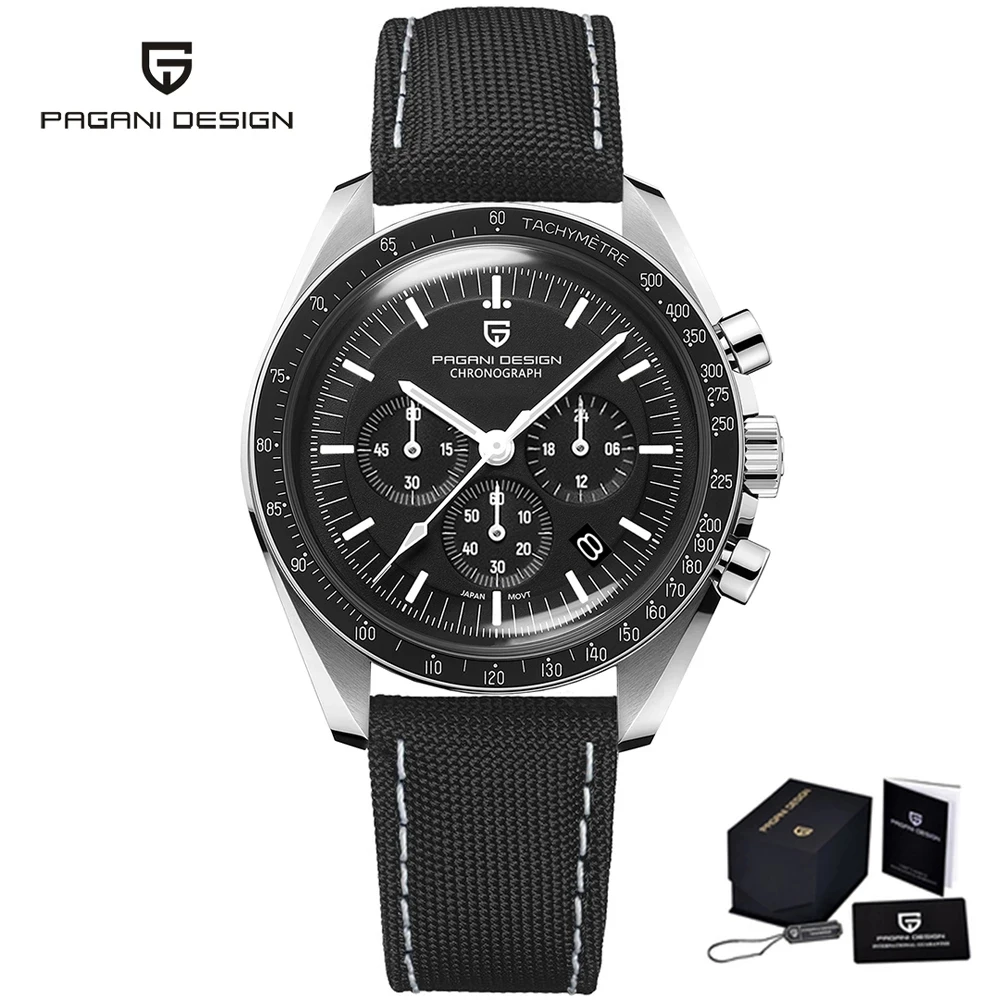 

2022 PAGANI Design Top Brand Men's Sports Quartz Watches Sapphire Stainless Steel Watch Men Chronograph Dive Clock Japan VK63