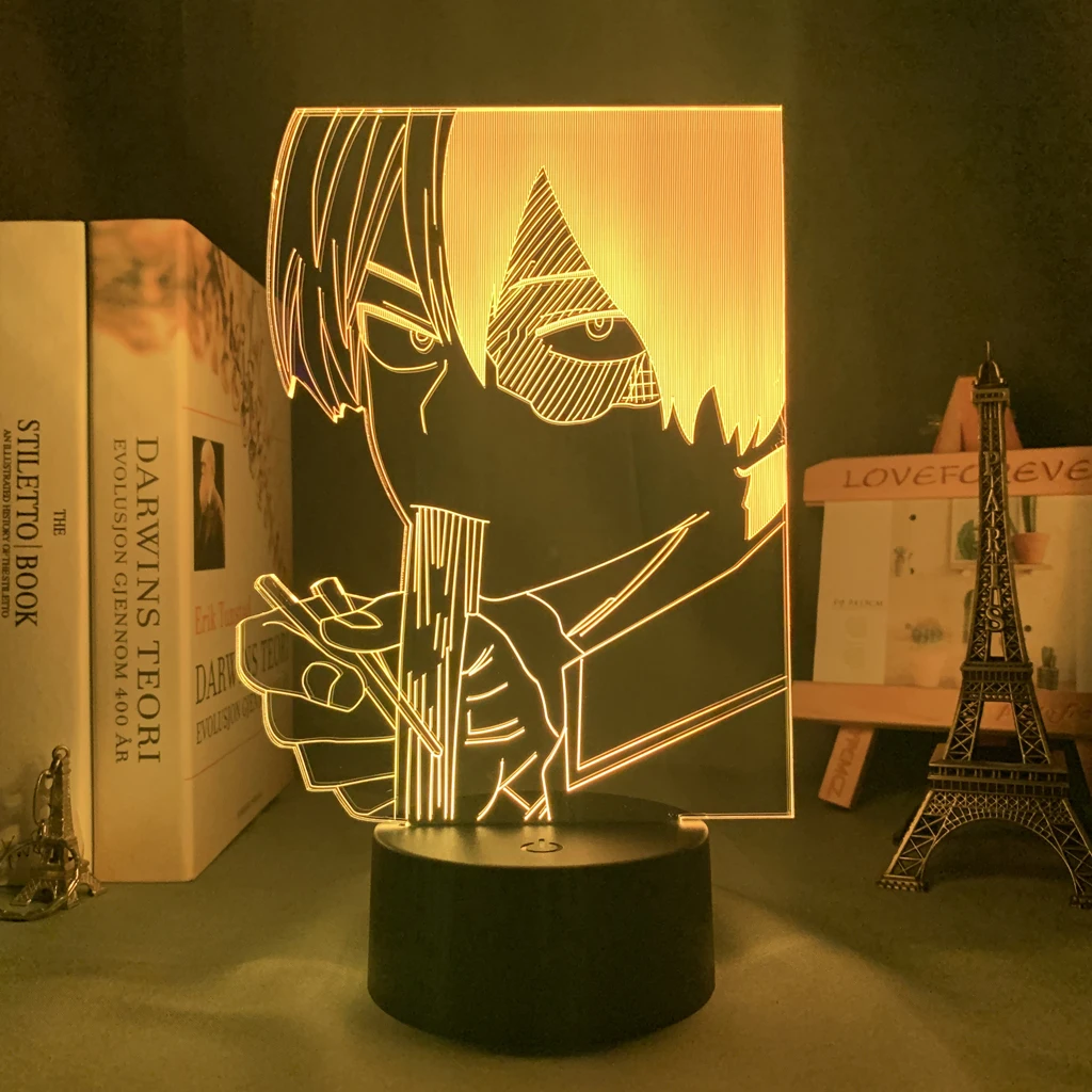 

Anime Led Light My Hero Academia Shoto Todoroki Eat Noodle for Bedroom Decor Birthday Gift Nightlight Manga 3d Lamp MHA