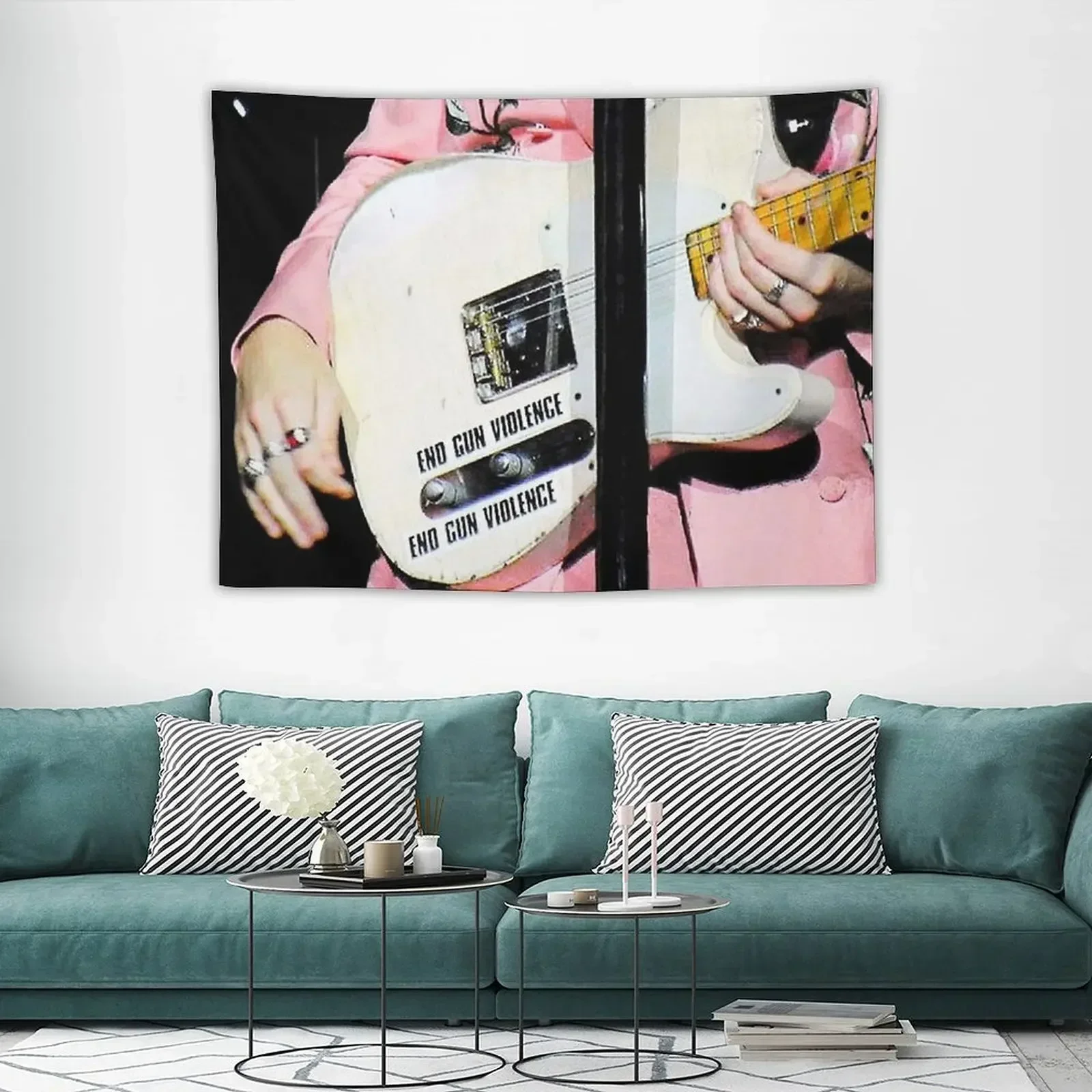 Gambar Guitar Tuo유 Lares Гобелен Украшения для спальни Японский декор комнаты Корейский