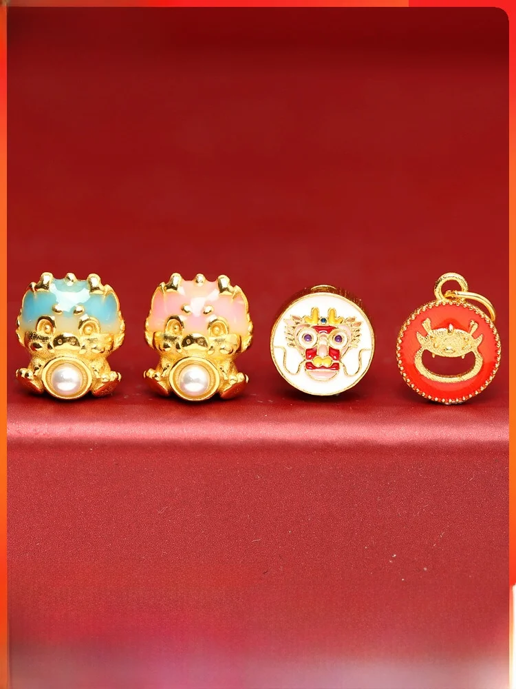 925 старинные посеребренные бусины со знаком зодиака дракон счастливые клецки