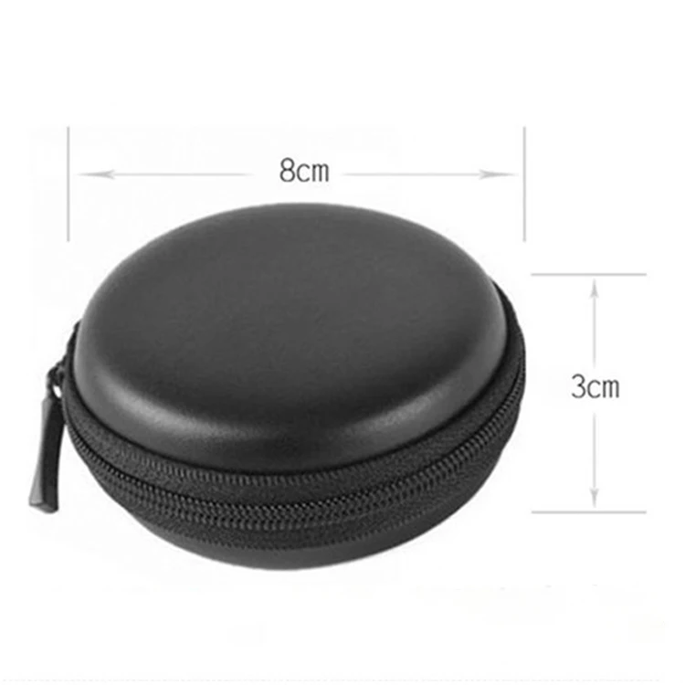 

10 Pcs Round EVA Earphone Bag with Sandwich Data Cable Storage Box Round Storage Holder Case Storage Carrying Hard Eva Bag