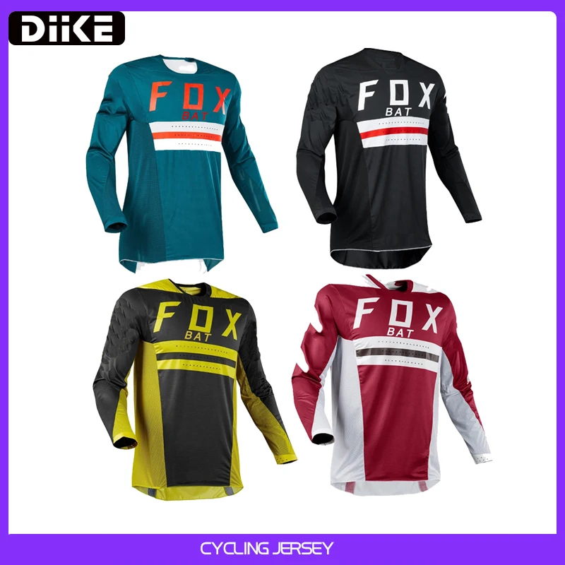 

BAT Fox 2022 NEW Black Jersey FXR Motocross Cycling Off Road Dirt Bike Riding ATV MTB DH Men's Racing Long Sleeve Shirt