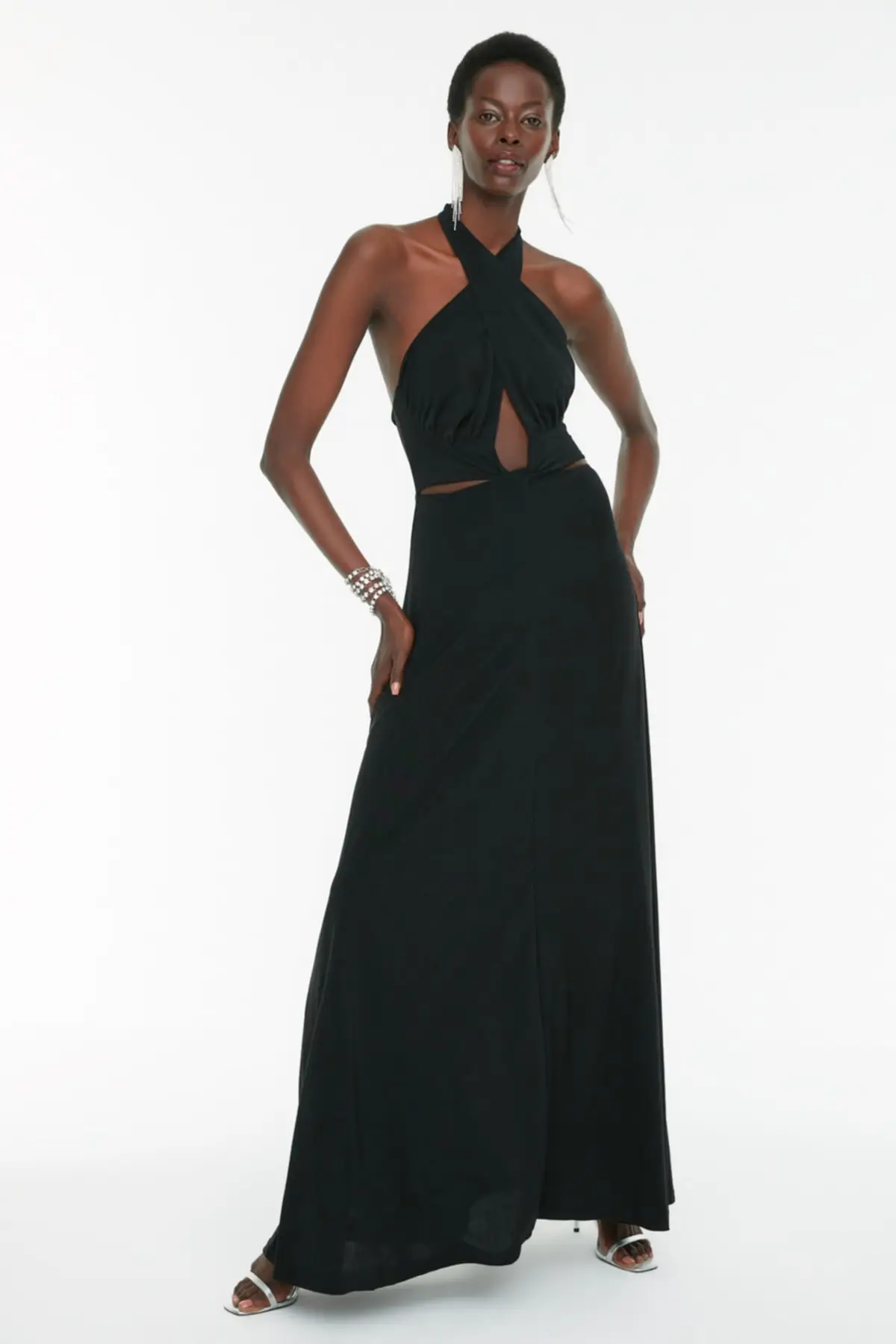 

Waist detailed evening dress & graduation gown TPRSS22AE0094