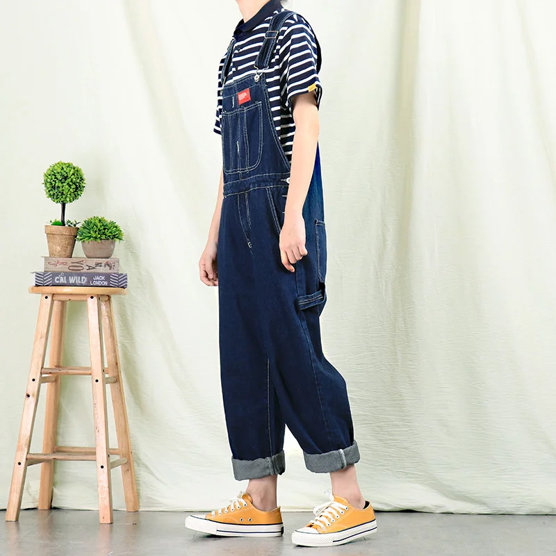 Джинсы для мужчин корейская версия комбинезонов мужские цельные нагрудники