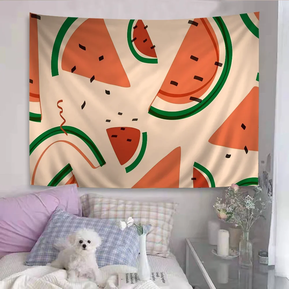 Фруктовая иллюстрация аниме гобелен индийский Будда украшение на стену ведро