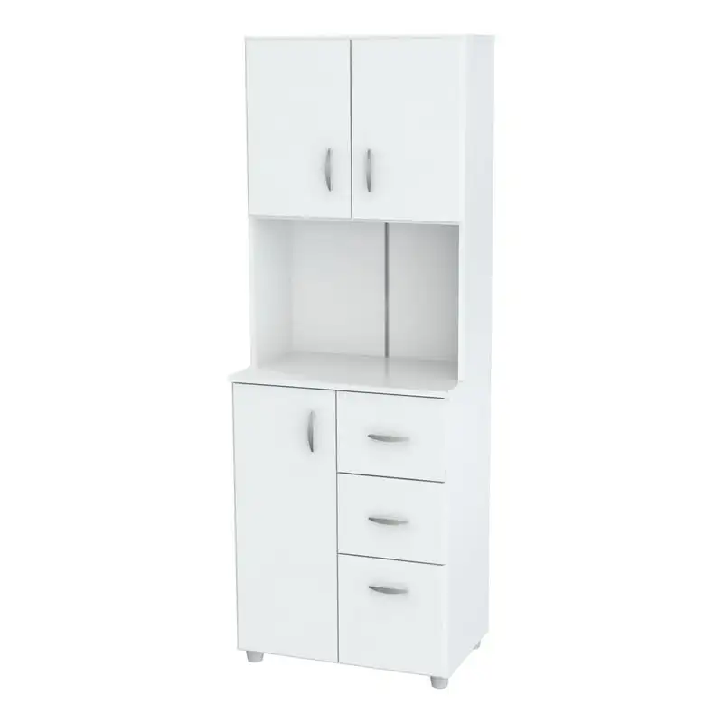 

3-Drawer Laminate Kitchen Storage Cabinet 24"W, Washed Oak