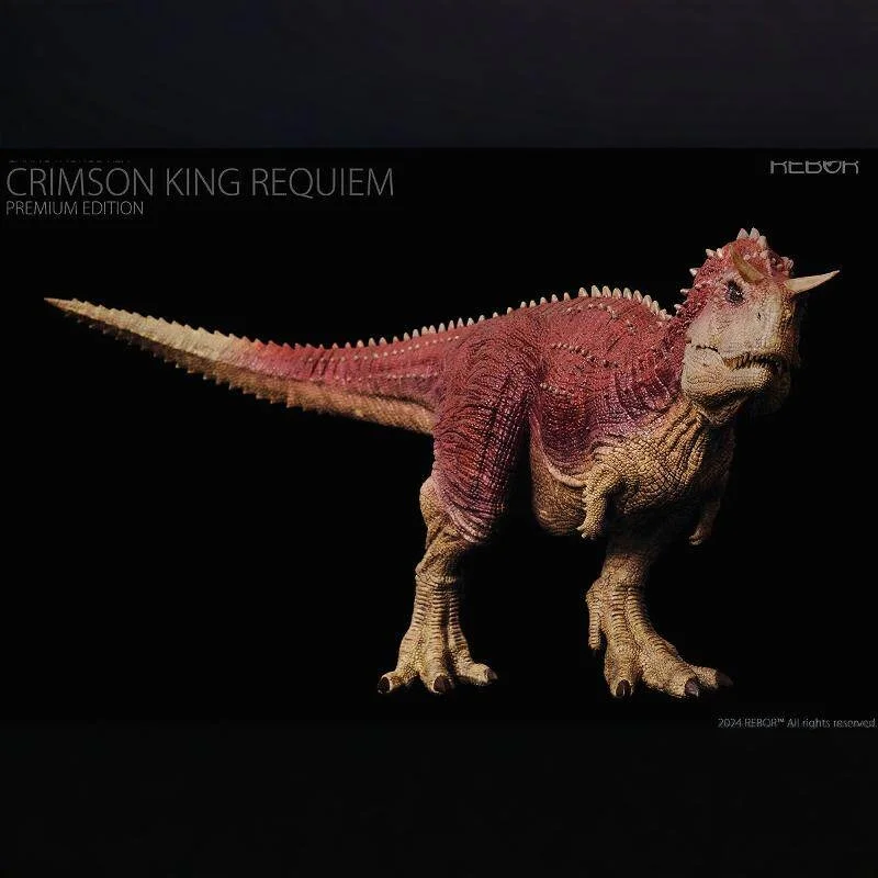 Фото Коллекционная модель динозавра Карнотавра Rebor Jurassic Dinosaur Carnotaurus Crimson King Requiem, премиум-класса, с тонкой росписью, для декора и подарков №2